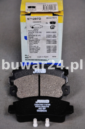 KLOCKI HAMULCOWE JURID 571297D LANCIA - FIAT PRZÓD