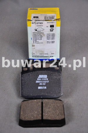 KLOCKI HAMULCOWE JURID 571278D MERCEDES SERIA 200 P.79-85