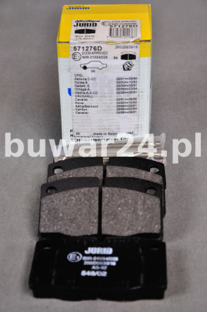 KLOCKI HAMULCOWE JURID 571276D OPEL CORSA, KADETT, OMEGA