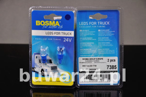 ŻARÓWKA /7385/ 24V 1xLED T10 BLUE ( 5W BC )