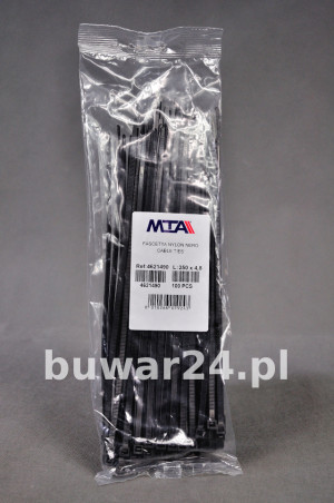 OPASKA ZACISKOWA 250x4,8 mm 100 szt czarna TRYTYTKI