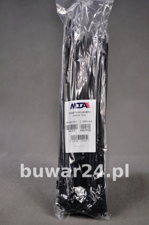OPASKA ZACISKOWA 290x4,8 a 100 szt czarna TRYTYKI
