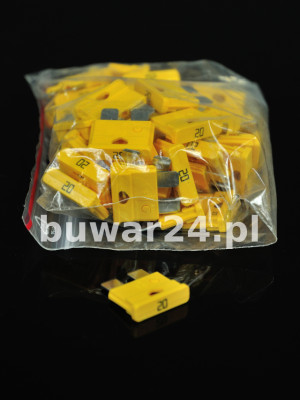 BEZPIECZNIK PŁYTKOWY 20A 50szt