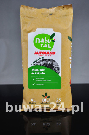NATURAL Chusteczki do kokpitu połysk 25 szt