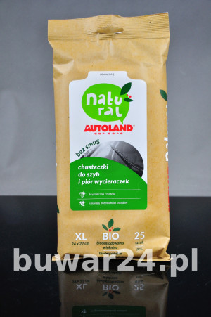 NATURAL Chusteczki do szyb 25 szt