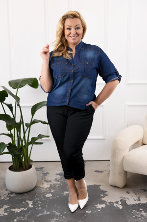 Czarne spodnie plus size Fashioni (r.44-54)