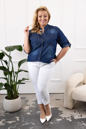 Białe spodnie plus size Fashioni (r.44-54)