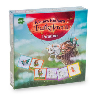 Kleines Einhorn Funkelstern. Domino Der Spieleklassiker für Groß und Klein, für 2-8 Spieler, ab 4 Jahren