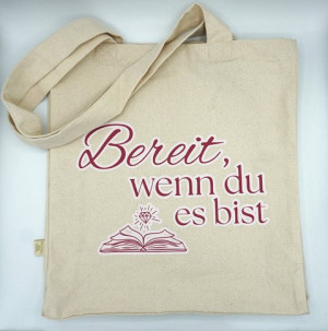 Liebe geht durch alle Zeiten. Rubinrot (Stoffbeutel)