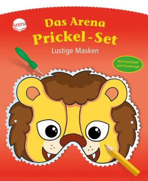 Lustige Masken Das Arena Prickel-Set. Mit Filzmatte und Prickelnadel Aufstellfiguren ausstanzen ab 4 Jahren
