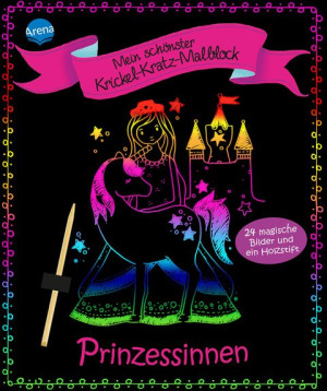 Mein schönster Krickel-Kratz-Malblock. Prinzessinnen 24 magische Bilder und ein Holzstift