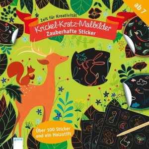 Krickel-Kratz-Malbilder. Zauberhafte Sticker Zeit für Kreativität