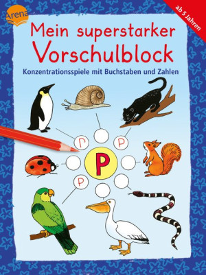 Konzentrationsspiele mit Buchstaben und Zahlen Mein superstarker VORSCHULBLOCK