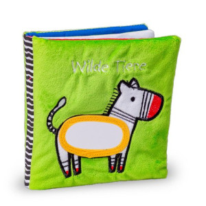 Mein Spiegel- und Kuschelbuch. Wilde Tiere Stoffbuch mit Spiegel und Knisterseiten ab 6 Monaten