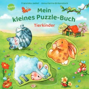 Mein kleines Puzzle-Buch. Tierkinder Pappbilderbuch mit drei großen Puzzleteilen