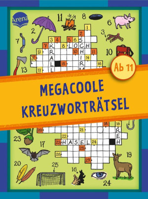 Megacoole Kreuzworträtsel Extradicker Kreuzworträtselblock für Kinder ab 11 Jahren