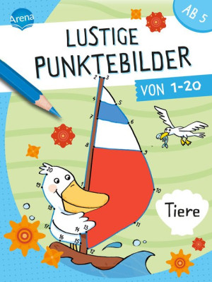 Lustige Punktebilder von 1-20. Tiere Von Punkt-zu-Punkt-Rästelblock für Kinder ab 5 Jahren