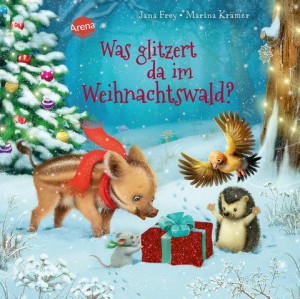 Was glitzert da im Weihnachtswald? Pappbilderbuch zu Weihnachten mit Ausklappseiten und Stanzungen ab 2 Jahren