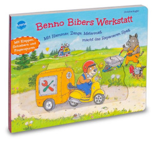 Benno Bibers Werkstatt. Mit Hammer, Zange, Metermaß macht das Reparieren Spaß Pappbilderbuch mit Klappen und Schiebern ab 2 Jahren