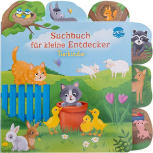 Suchbuch für kleine Entdecker. Tierkinder Erster Suchspaß und Bildwörterbuch ab 18 Monaten. Tiere. Selbstständige Beschäftigung. Kleinkind. Geschenk