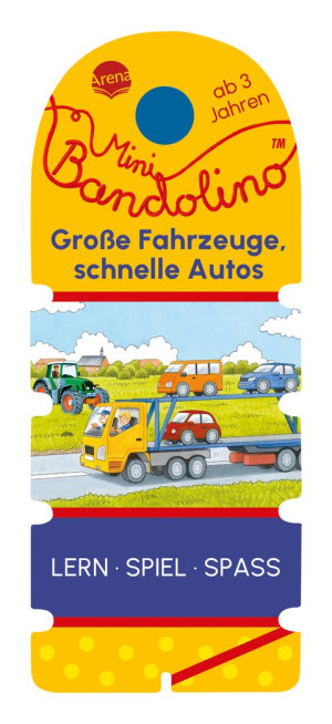 Mini Bandolino. Große Fahrzeuge, schnelle Autos Lernspiel mit Lösungskontrolle für Kinder ab 3 Jahren