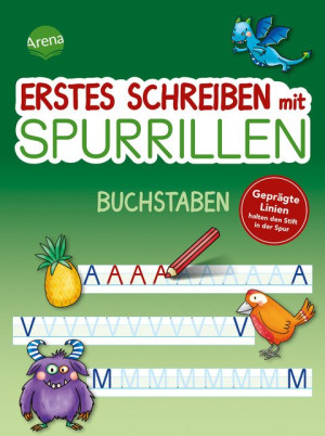 Erstes Schreiben mit Spurrillen. Buchstaben Übungsblock zum Schreiben lernen mit geprägten Buchstaben, für ein klares Schriftbild, einfache...
