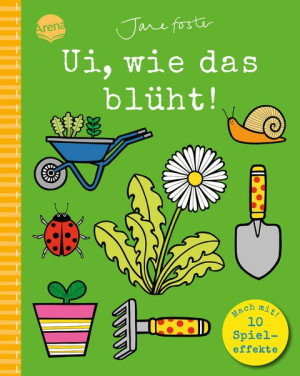 Ui, wie das blüht! Mach mit! Pappbilderbuch mit Klappen, Schiebern und Drehscheibe ab 2 Jahren