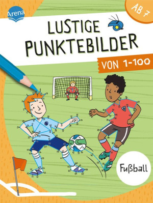 Lustige Punktebilder von 1-100. Fußball Von Punkt-zu-Punkt-Rätselblock für Kinder ab 7 Jahren. Beschäftigung für Fußballfans
