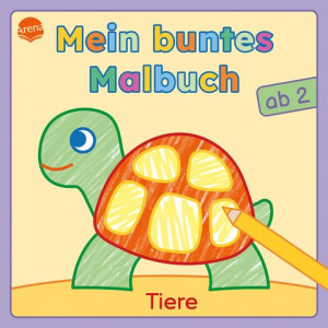 Mein buntes Malbuch ab 2. Tiere Bunte Motive für das erste Ausmalen und Kritzeln. Beschäftigung für Kleinkinder ab 2 Jahren