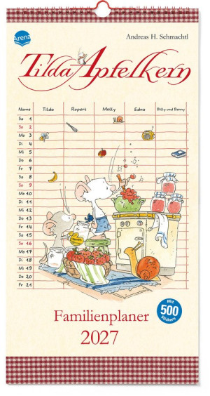 Tilda Apfelkern. Familienplaner 2027 Kalender für die ganze Familie mit 500 Stickern