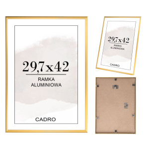 Ramka A3 rama na zdjęcia 29,7x42 aluminiowa złota