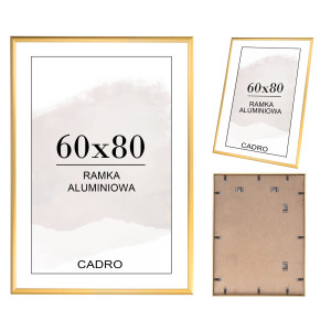 Ramka 60x80 ramki na zdjęcia złota aluminiowa