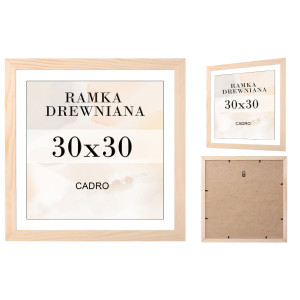 Ramka 30x30 ramki na zdjęcia sosnowa kwadratowa