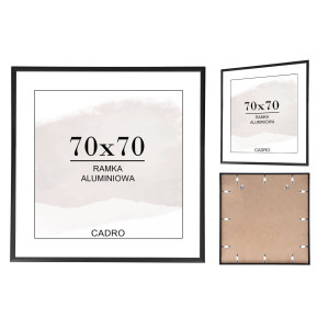 RAMKA NA ZDJĘCIA CZARNA RAMA ALUMINIOWA 70x70