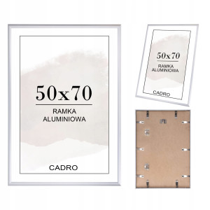 Ramka 50x70 ramki na zdjęcia B2 srebrna aluminiowa
