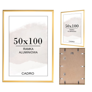 Ramka 50x100 aluminiowa złota ramka na zdjęcia