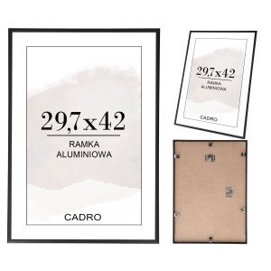 RAMKA NA ZDJĘCIA SREBRNA RAMA ALUMINIOWA 29,7x42