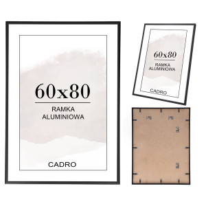 RAMKA NA ZDJĘCIA SREBRNA RAMA ALUMINIOWA 60x80