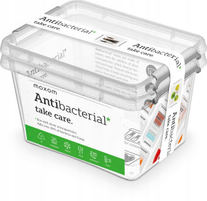 Zestawy pojemników MOXOM Antibacterial 2x2l zestawy pojemników na jedzenie i organizację