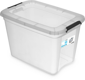 MOXOM RobuStore 55l wytrzymałe pojemniki organizery z grubszymi ściankami na przechowywanie narzędzi i sprzętu w garażu