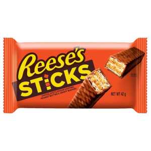 Reese's Sticks 42g Wafelki z kremem orzechowym w polewie mlecznej