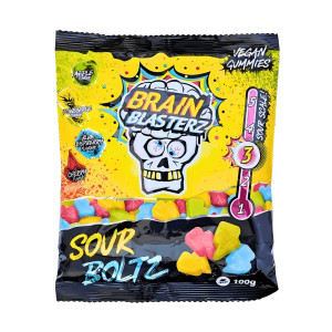Brain Blasterz Sour Boltz 100g Kwaśne Żelki o smaku owocowym