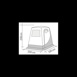REIMO TENT Reimo Hekktelt Upgrade 2 Vw T4/t5 / T6 B200 X D195 Cm