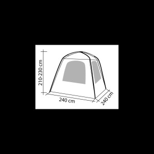 REIMO TENT Uni Van 2 Frittstående Hekktelt Høyde: 180-200 Cm