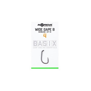 Korda Basix Wide Gape Barbless Size 4