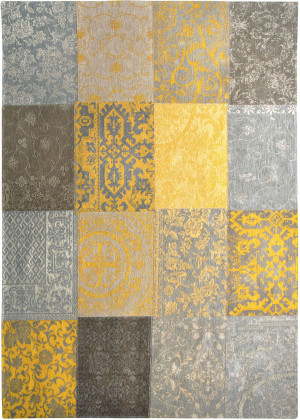Louis De Poortere Dywan Nowoczesny Żółty Patchwork - YELLOW 8084 - rozmiar 280x360cm.