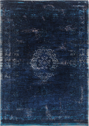 Granatowy klasyczny dywan vintage - Medallion Blue Night - Louis De Poortere