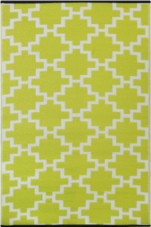 Carpets & More Dywan na Balkon/Taras, z Recyklingu - PLASTIC SOLITUDE CELERY GREEN