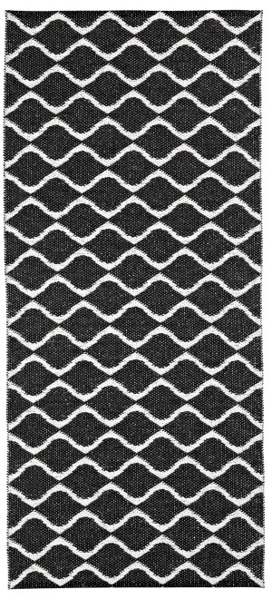 Horreds Mattan Czarny Dywan Zewnętrzny Winylowy - WAVE BLACK 12114