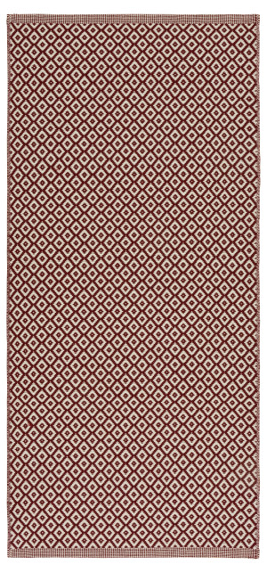 Horreds Mattan Czerwony Cienki Dywan Wełniany - BJORKO RED 83202